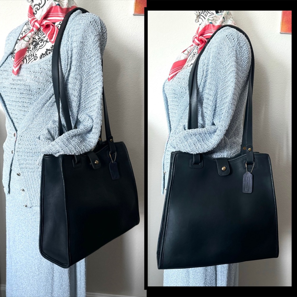 ❤️SOLD❤️Vintage Coach Navy Dover Bag #9900 - Picture 6 of 10
